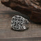 Anillo de Plata 925 Pesado Industrial con Cruz para Hombre