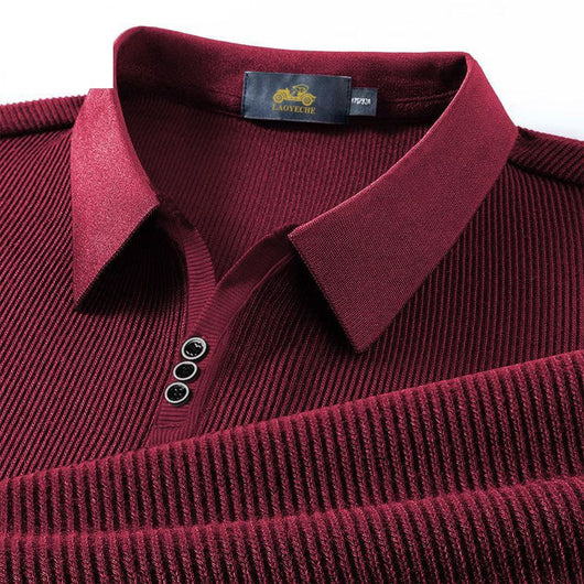 Polera con Textura Vertical y Acceso de Botones de Control - Image 3
