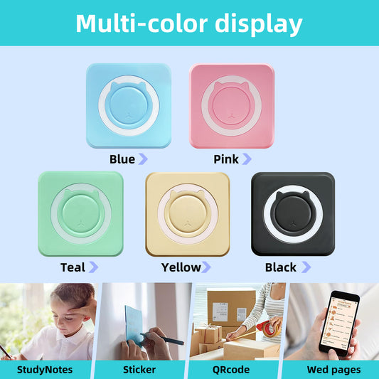 Impresora Térmica Portátil Bluetooth para Estudiantes - Etiquetas Inteligentes