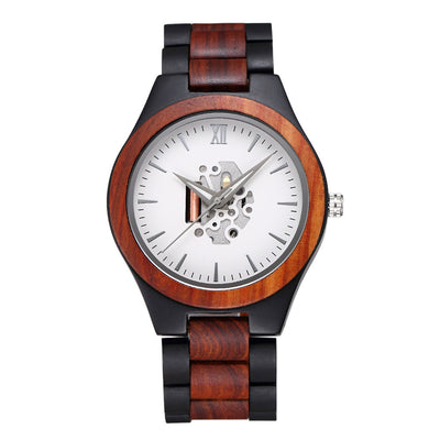 Reloj de Madera con Diseño Esqueleto para Hombre - Image 8