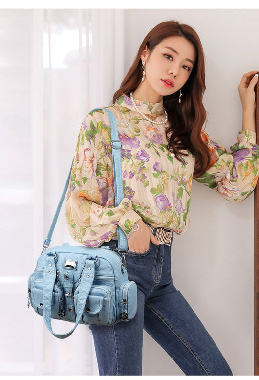 Bolso Mensajero Retro Vintage Estilo Europeo Americano para Mujer - Image 17