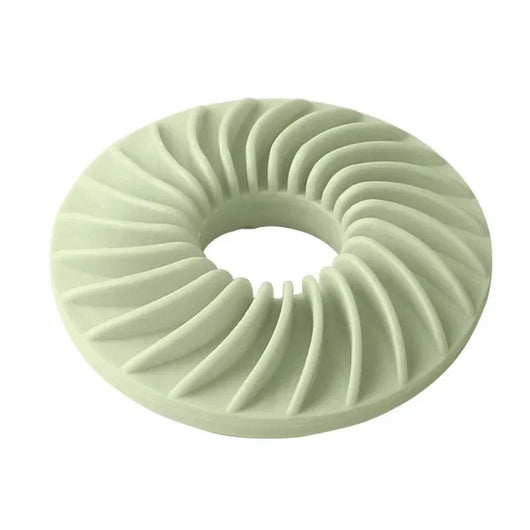 Pink round TPR pet toy with spiral ridges for slow feeding, interactive play, and teething for puppies and dogs. - Image 9