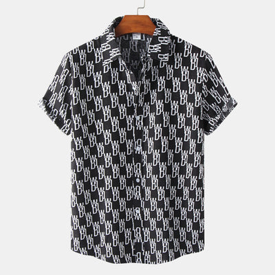 Camisa Hawaiana de Algodón y Lino para Hombre - Diseño Estampado Manga Corta - Image 11