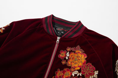 Chaqueta Beisbolera Hombre con Bordado de Dragones y Perla - Image 11