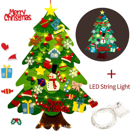 Árbol de Navidad DIY de Fieltro Infantil con Luces LED - Image 6
