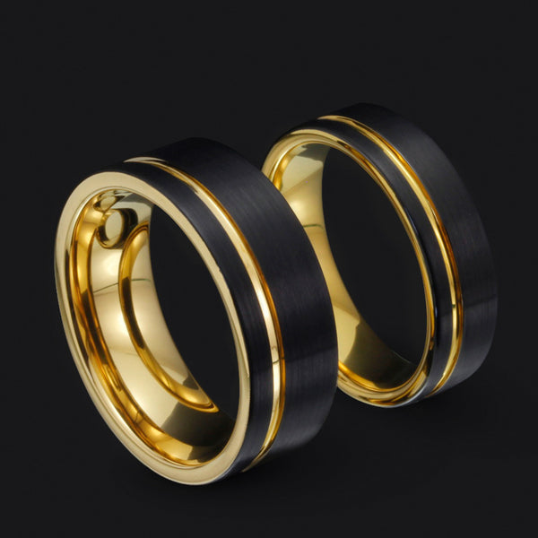 Anillo de Pareja en Acero Tungsteno Minimalista