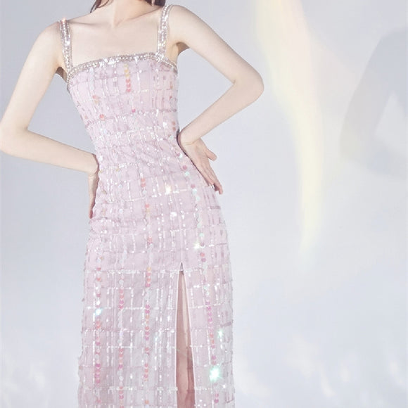 Vestido de Moda con Tirantes Ajustables para Mujer