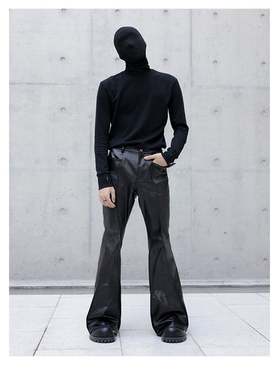 Pantalones Flare Denim con Acabado Texturizado y Detalles en Relieve - Image 4