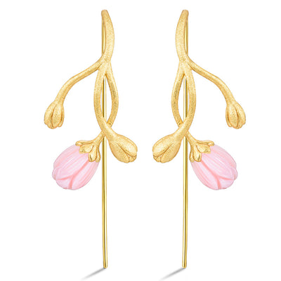 Aretes Reina Jazmín Concha Plata de Ley - Image 11