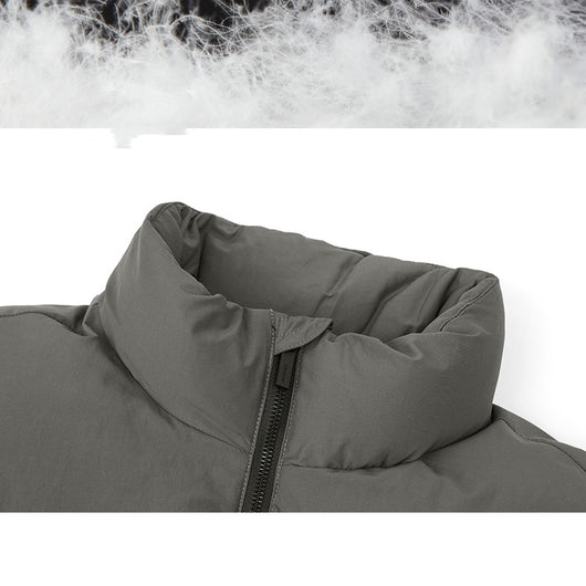 Chaqueta de Plumas de Pato Blanco para Hombre con Cuello de Pie - Image 13