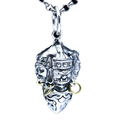 Colgante Vajra Tibetano Retro Personalizado en Plata de Ley S925 - Image 6