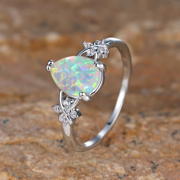 Anillo de Flores con Circonia Cúbica Incrustada - Diseño Vintage Elegante Ajustable - Image 6