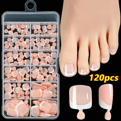 Uñas Postizas Cuadradas Cortas - 120 Piezas Francesas Blanco Premium - Image 8