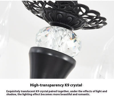 Lámpara de Araña de Cristal y Hierro Forjado para Sala y Dormitorio - Image 26