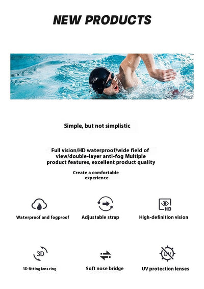 Gafas de Natación HD Antivaho Impermeables para Miopía - Image 9