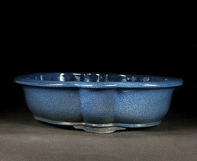 Maceta Bonsái Artesanal Cerámica Púrpura Jun Azul - Diseño Begonia Vintage - Image 8