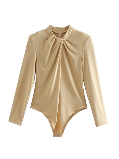 Bodysuit de Manga Larga con Hombreras Anudadas - Image 6