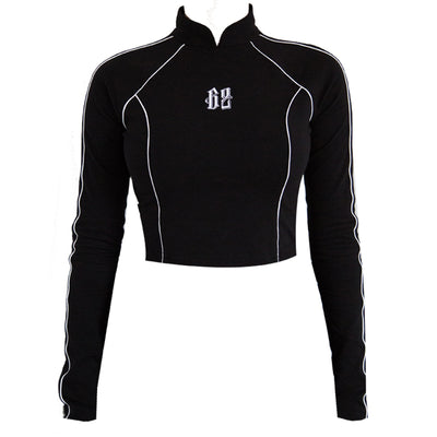 Sudadera Deportiva con Cuello Mao Bordado y Mangas Largas - Image 3
