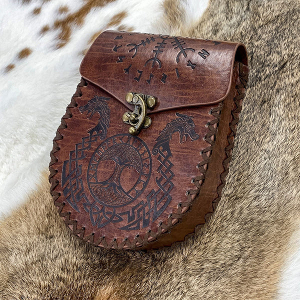 Bolso de Cintura Renaissance en Cuero PU - Accesorios para Cosplay y Fotografía
