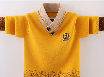 Suéter Pullover Infantil de Algodón con Cuello Tipo Fold - Image 7