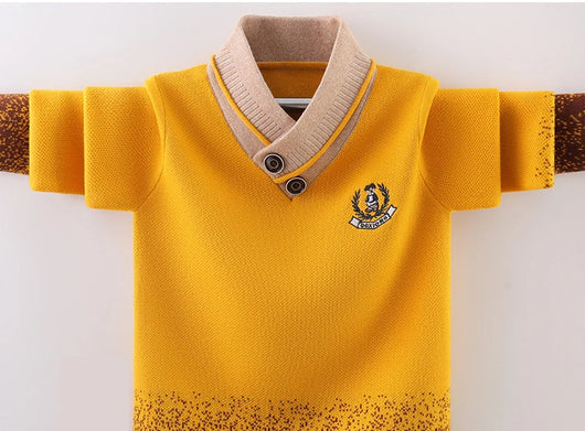 Suéter Pullover Infantil de Algodón con Cuello Tipo Fold - Image 7