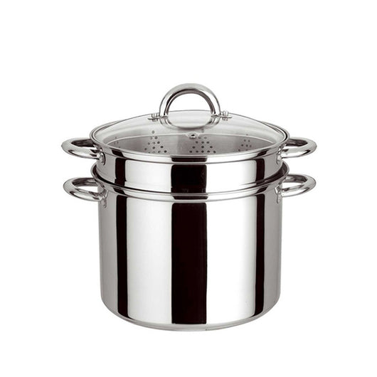 Colador de Espagueti Multifuncional 24cm - Olla Vaporizadora de Acero Inoxidable 8QT