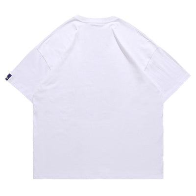Camiseta Holgada Estampado Periódico - Estilo Urbano Tendencia - Image 4