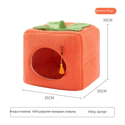 Cama Térmica para Gatos Caja de Regalo Festiva Persimón de la Suerte - Image 6