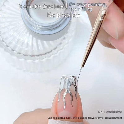 Adhesivo Metálico para Manicura Francesa - Oro y Plata - Image 5