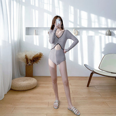 Traje de Baño Retro de Manga Larga para Niñas - Image 10