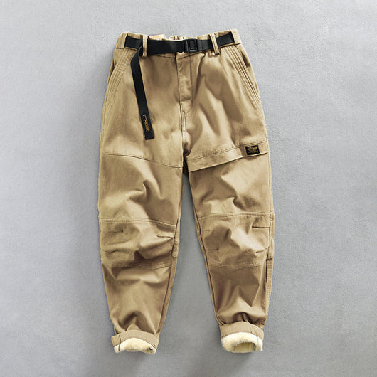 Pantalones Casuales Acolchados de Terciopelo para Hombre - Image 7