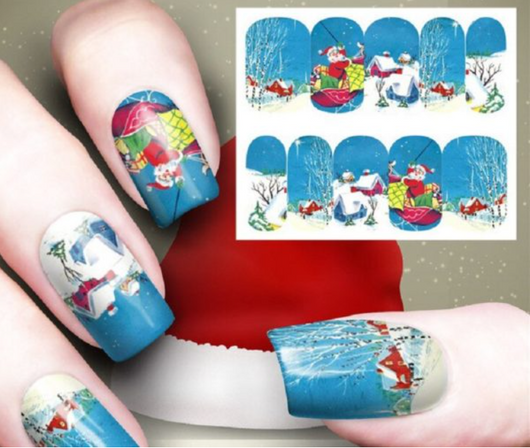 Stickers de Decoración Navideña para Uñas con Efecto Acuarela - Image 15