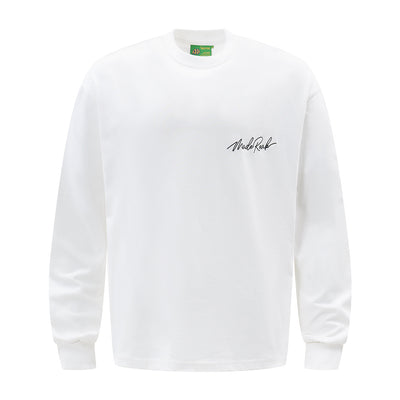 Blusa Larga Holgada con Bordado y Letras Manuscritas - Image 2