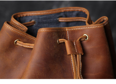 Mochila de Cuero Genuino Retro con Gran Capacidad - Image 10