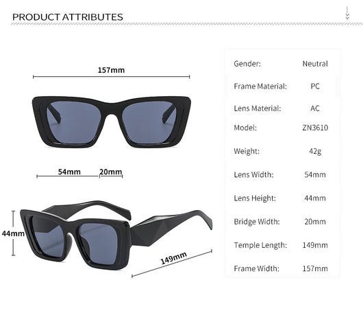 Gafas de Sol Retro Montura Cuadrada Efecto Ojo de Gato - Image 20