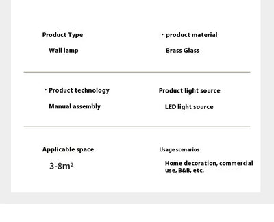 Lámpara de Pared de Cristal para Dormitorio y Pasillo - Image 9