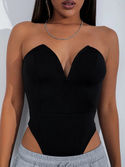 Blusa Ajustada Escote V Efecto Reductor - Body Moldeador Mujer - Image 12