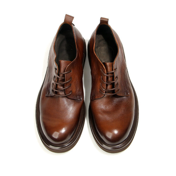 Zapatos de Cuero Vintage Estilo Británico para Hombre
