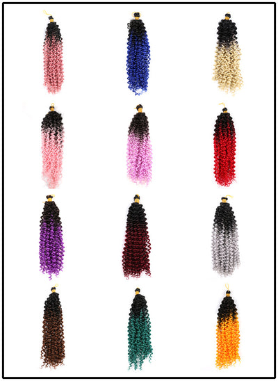 Cabello Crochet Fibra Sintética 14 Pulgadas Efecto Agua Degradado - Image 4