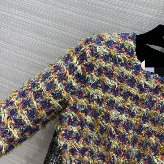 Chaqueta Tejida Patchwork con Patrón de Fragancias - Image 15