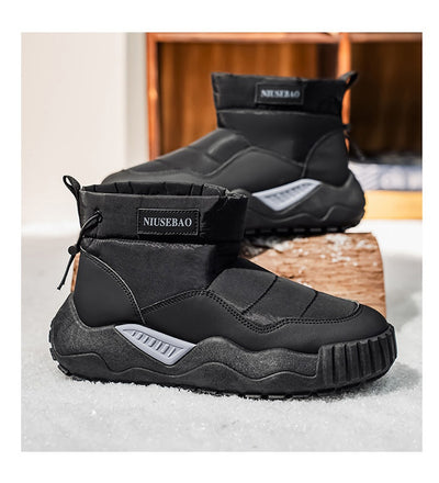 Botas Casuales de Algodón Cálidas para Hombre - Botines Estilo Mid-Top - Image 18