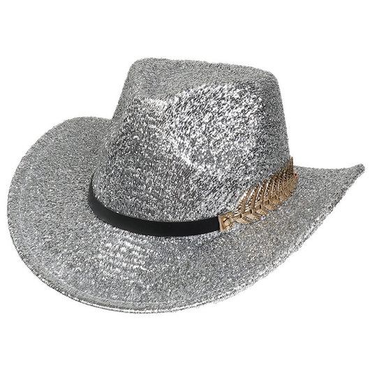 Sombrero Vaquero Fluorescente de Ala Ancha para Fiestas y Baile