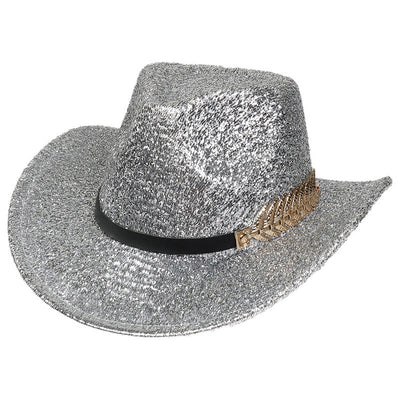 Sombrero Vaquero Fluorescente de Ala Ancha para Fiestas y Baile