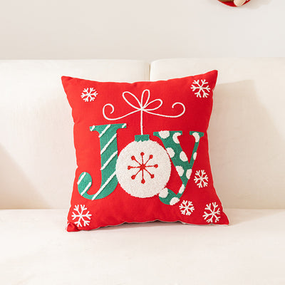 Funda de Almohada Navideña con Bordado - Decoración Festiva para el Hogar - Image 5