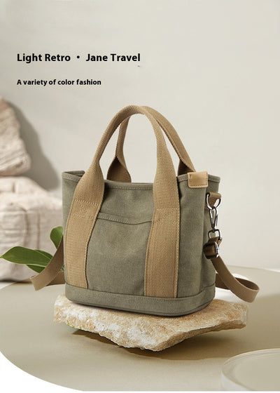 Bolsa de Lona Estilo Coreano de Gran Capacidad para Viajes y Uso Diario - Image 44