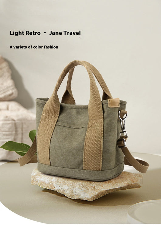Bolsa de Lona Estilo Coreano de Gran Capacidad para Viajes y Uso Diario - Image 44