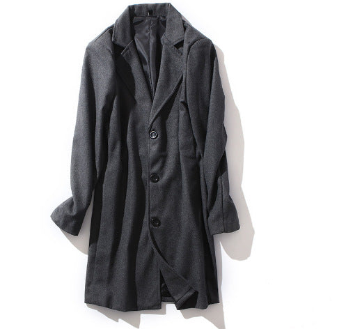 Abrigo de Lana para Hombre Manga Larga Otoño Invierno - Image 9