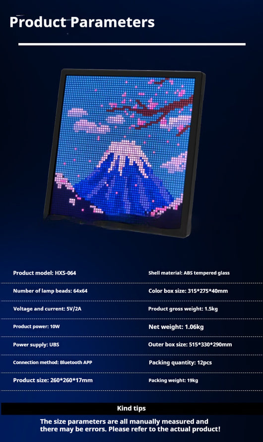 Marco de Fotos LED Bluetooth con Pantalla Pixel Personalizable - Image 8