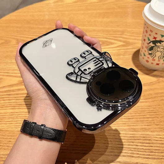 Funda Astronauta Brillo con Soporte de Cámara para iPhone 14, 13, 12, 11 Pro Max - Protección Invisible - Image 29