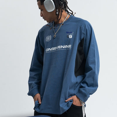 Camiseta Raglan Retro con Costuras Diseño para Hombre Otoño Invierno - Image 3